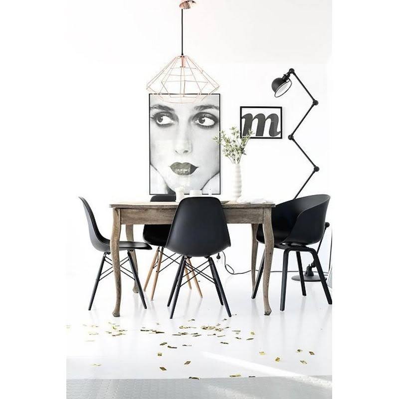 Grey Plastic Eiffel Dining Armless Chair Z30957