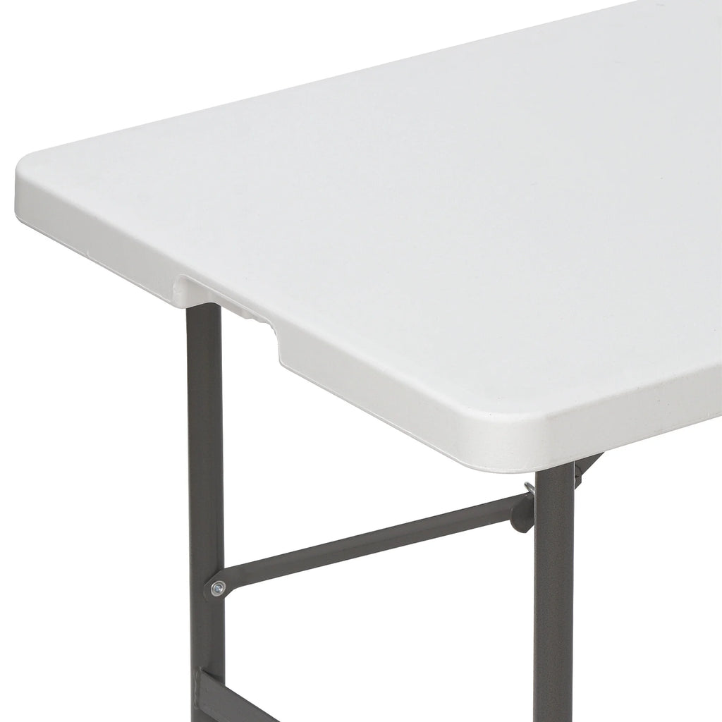 White Plastic Folding Utility Table D963839