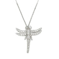 Dragonfly Motif Necklace Pt950 Diamond W172449