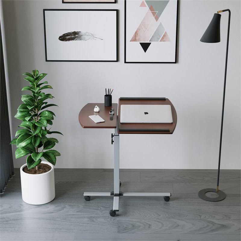 Adjustable Laptop Cart Mahogany E165