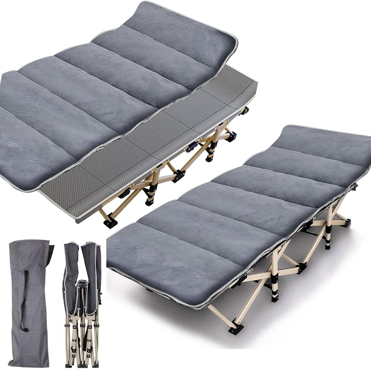 Camping Cot Folding Bed with Carry Bag C465732