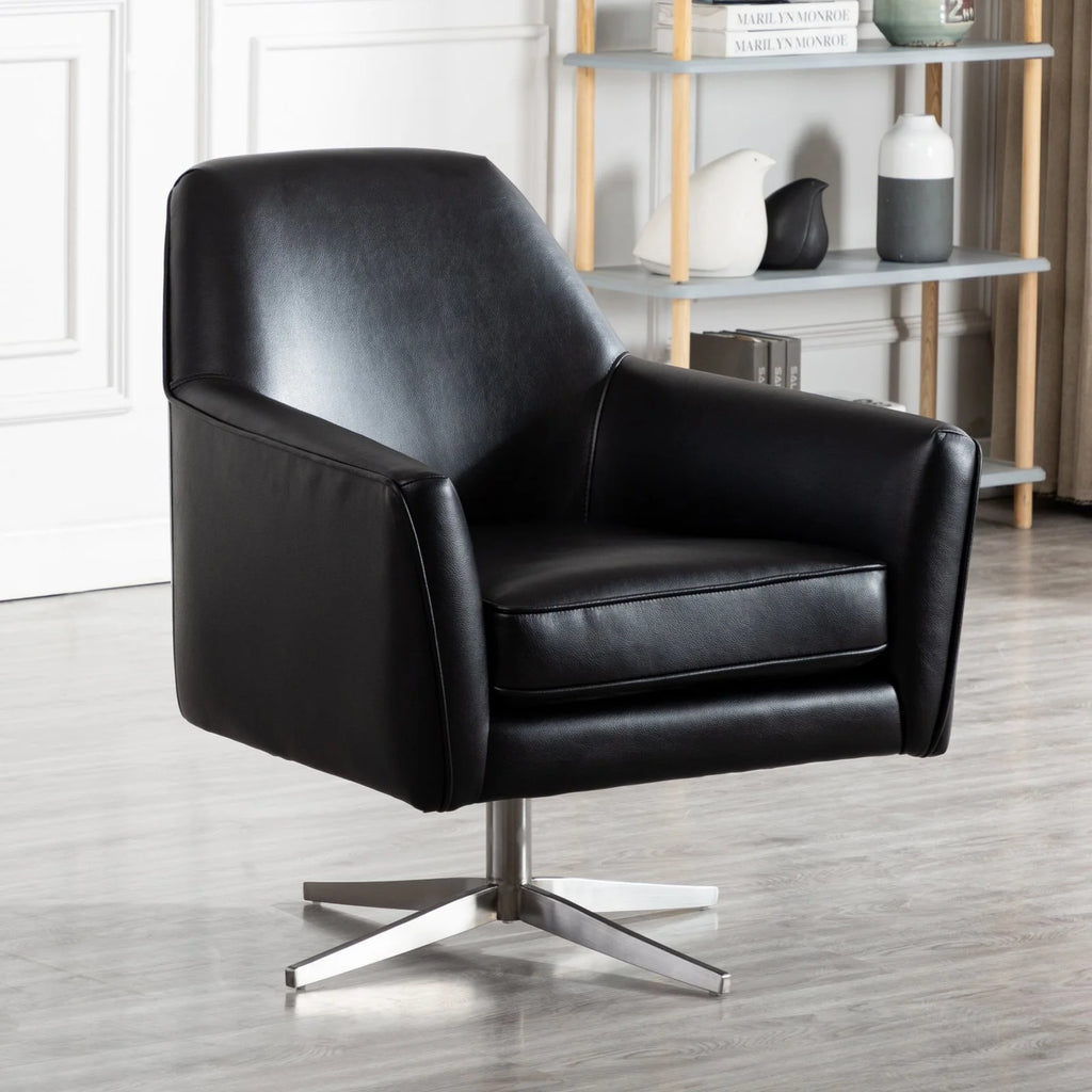 Leather Swivel Armchair C6346
