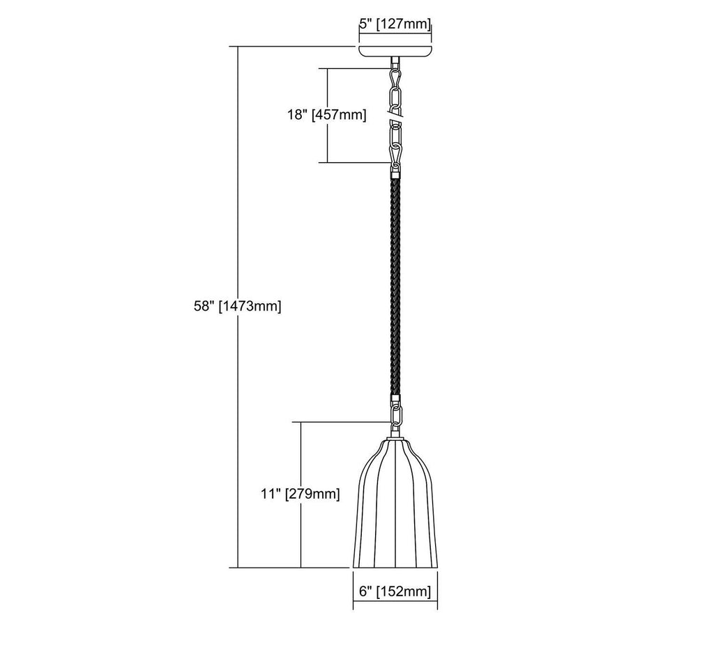 Oil Rubbed Bronze Glass Pendant Light H7865