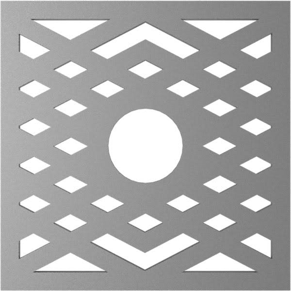 30x22OD x 7 3/4x22ID x 1x22P Chevron PVC Pierced Ceiling Medallion P320456