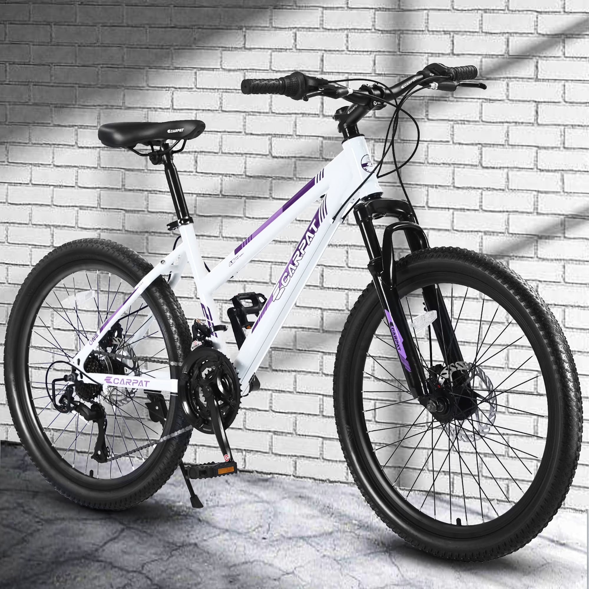 24 Inch Wheels Adult Mountain Bike with Dual Disc Brake Steel Frame A377
