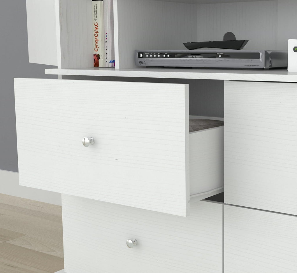 White Armoire Audio Video Combo E584630