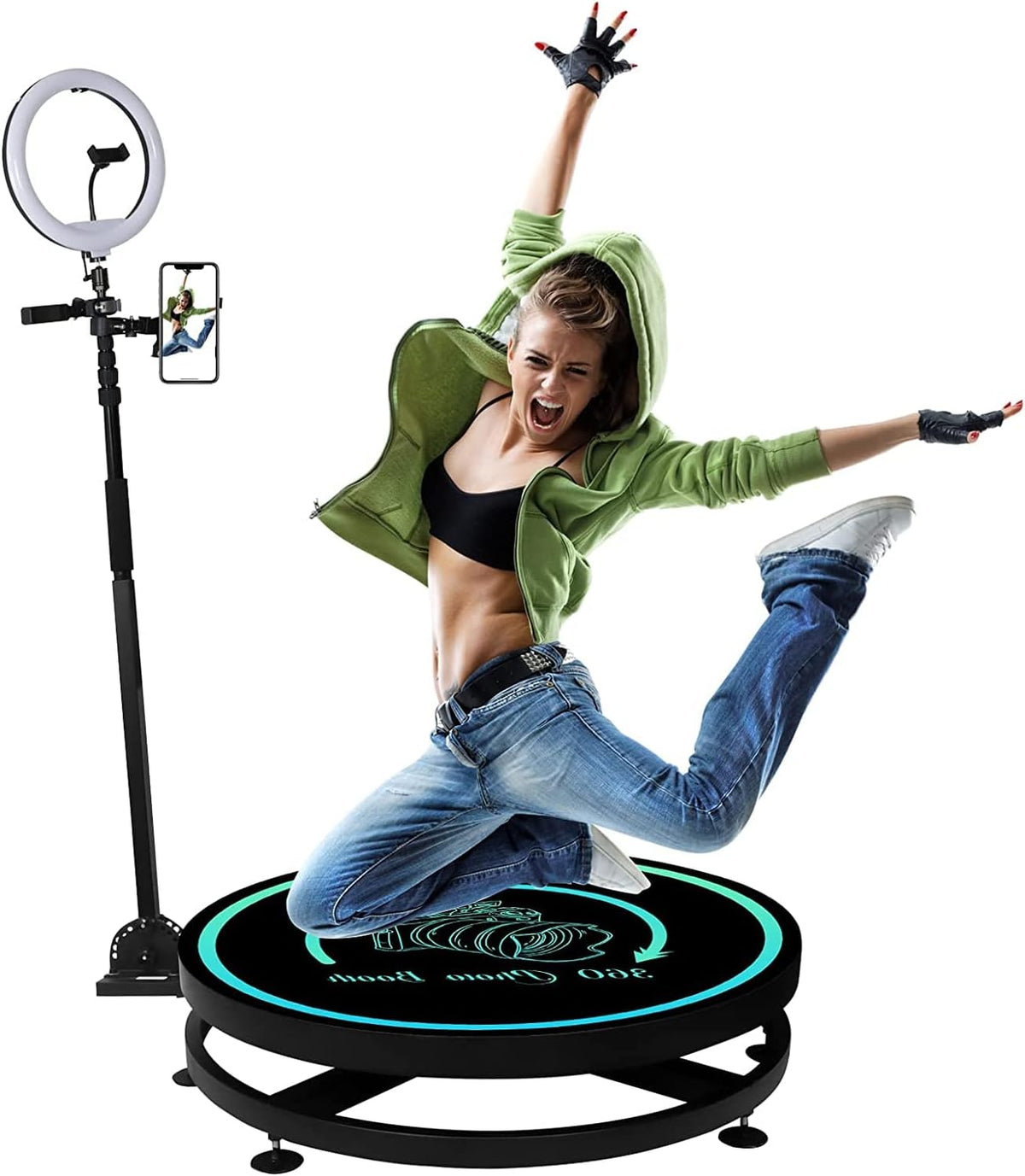 360 Photo Booth Machine with Ring Light Z980031