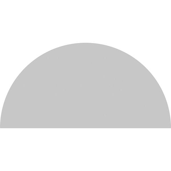 72x22W x 36x22H x 2x22P Half Round 3 Spoke PVC Pediment K9269