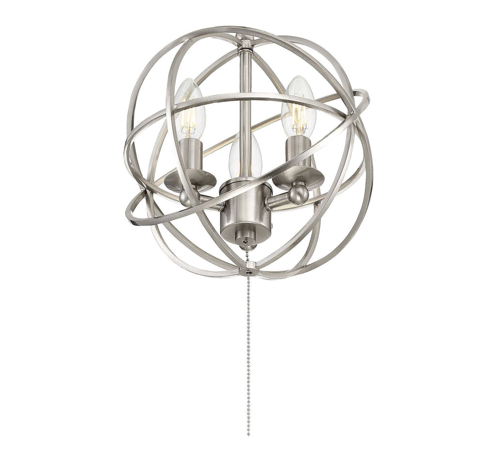 Satin Nickel Fan Light Kit R359
