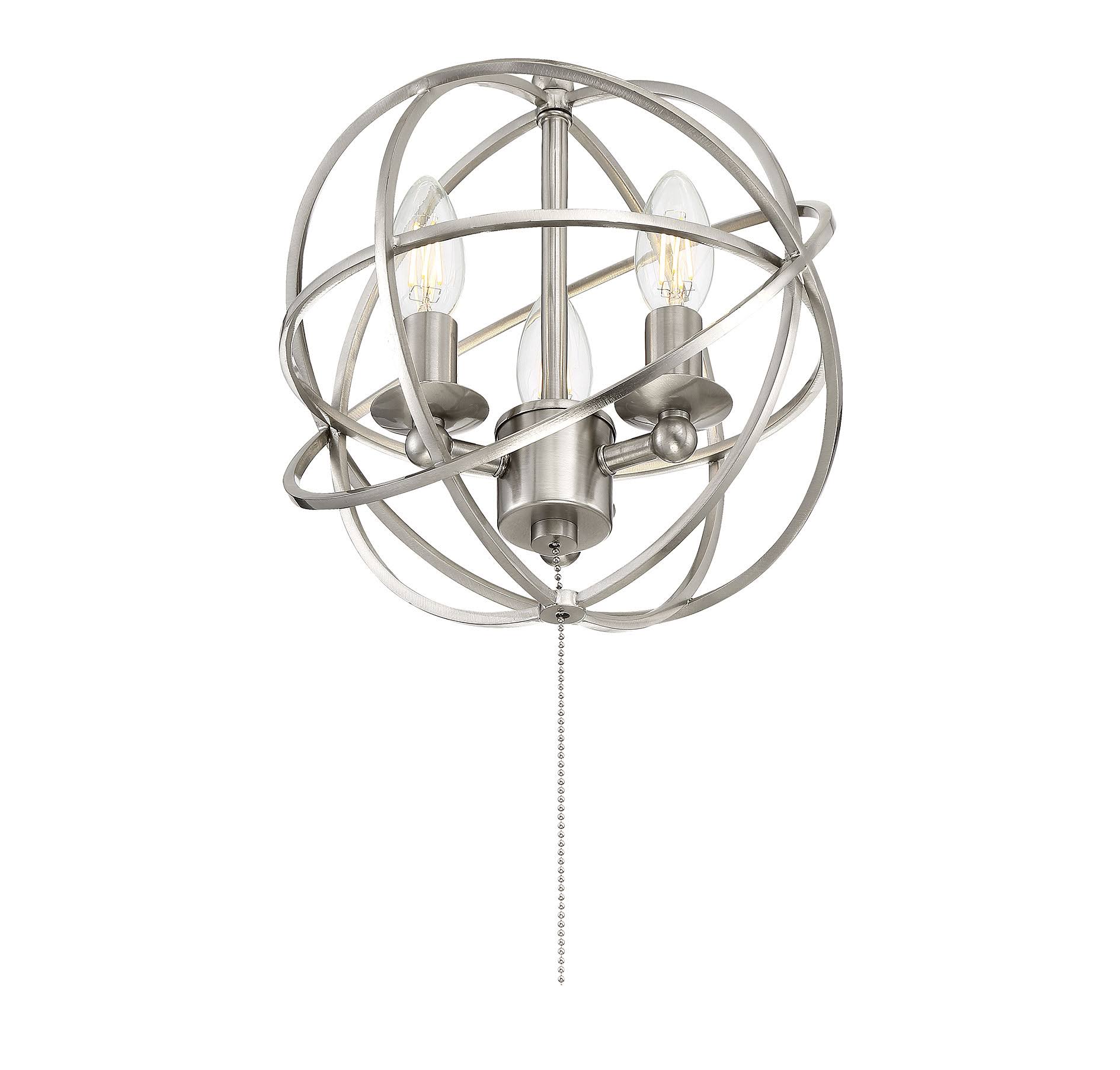 Satin Nickel Fan Light Kit R359