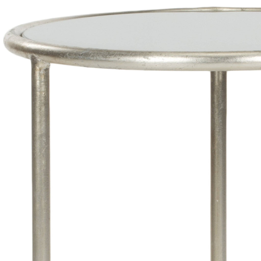 Silver/Grey Glass Top Accent Table R66407