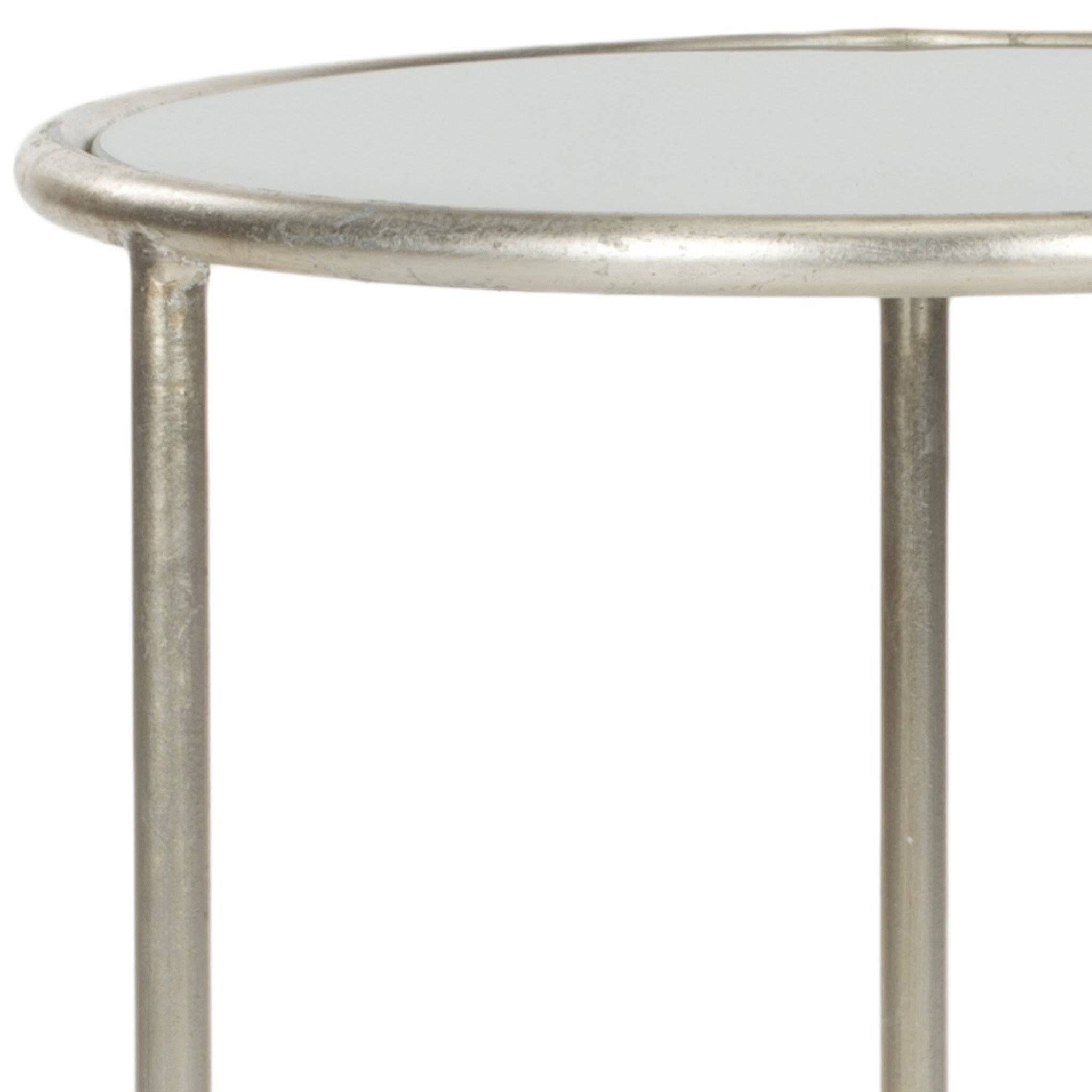 Silver/Grey Glass Top Accent Table R66407