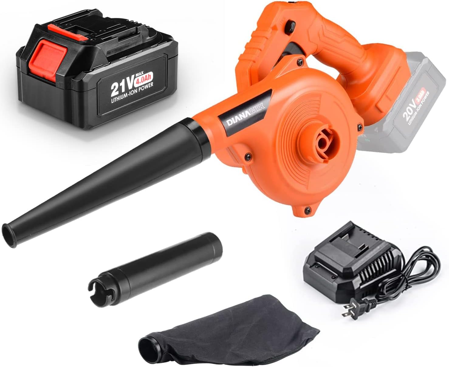 Cordless Electric Leaf Blower with Battery and Charger J61325