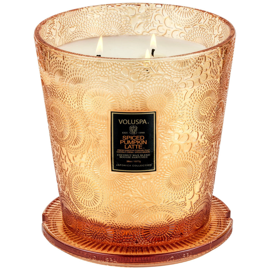 Spiced Pumpkin Latte 3 Wick Hearth Candle U48537