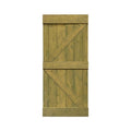 Jungle Green Stained Solid Pine Wood Interior Sliding Barn Door Slab J3713