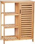 Bamboo Bathroom Cabinet with Doors and 3 Side Shelves F4521