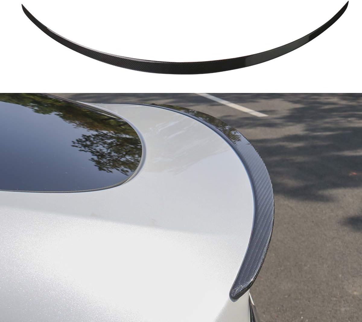 Glossy Real Carbon Fiber Spoiler Wing Y127810