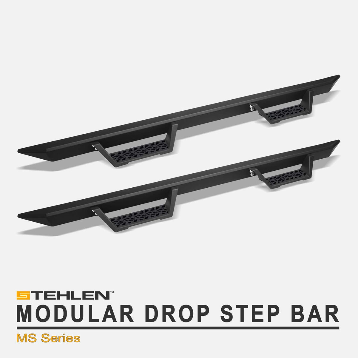 Matte Black Modular Drop Step Side Nerf Bars Running Boards K6724