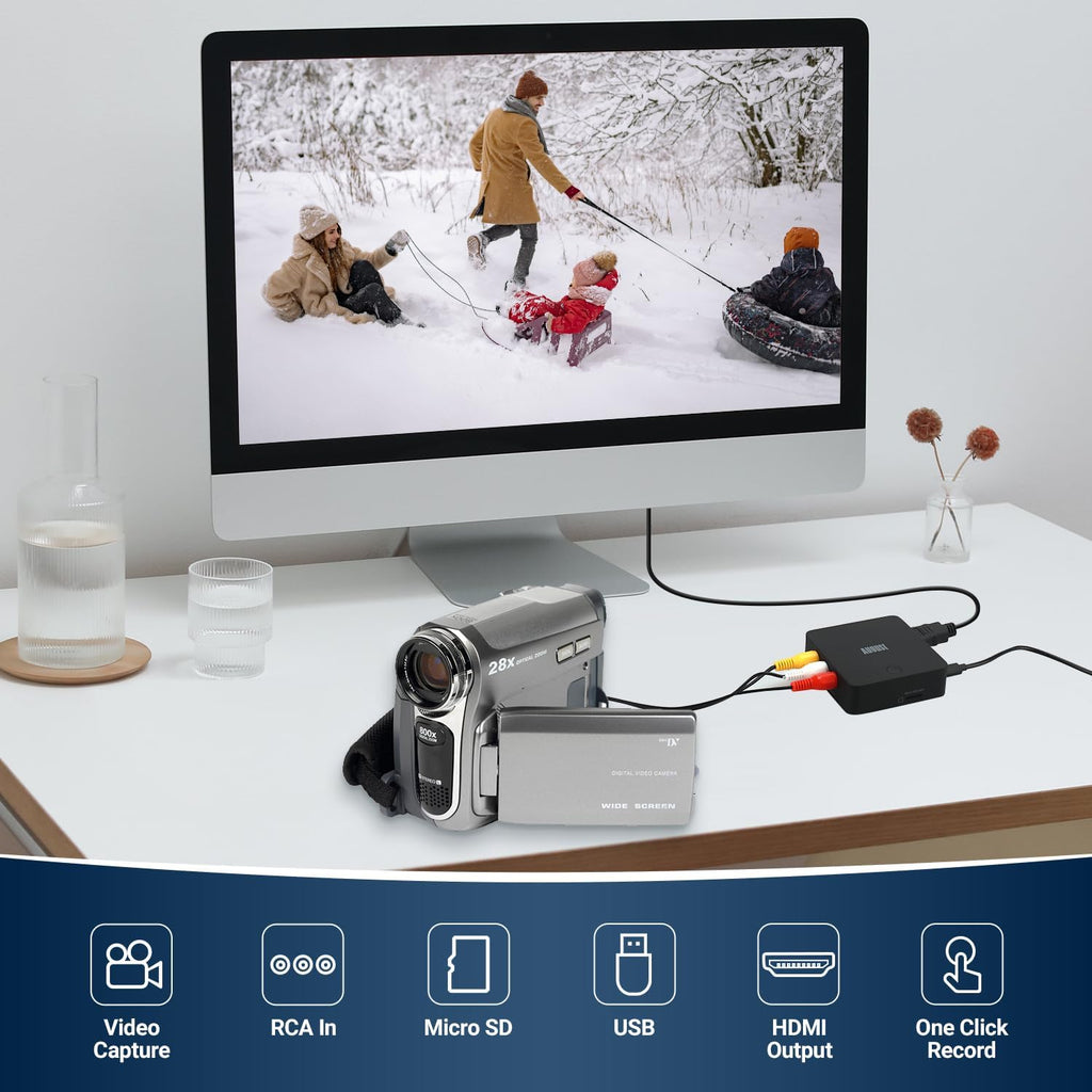 Video Capture Card with HDMI Output, Record to Micro SD or USB X3163
