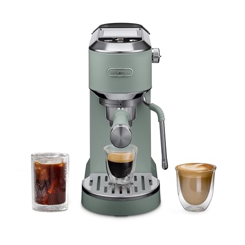 Compact Espresso Machine with Milk Frother Wand, Stainless Steel B145222