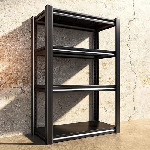 4 Tier Adjustable Metal Storage Shelves 13.7" D x 27.6" W x 57" H F33423