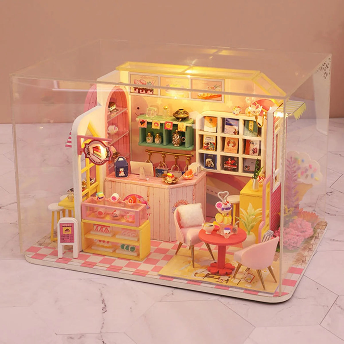 Wooden 3D Dessert Shop Miniature Dollhouse Puzzle M994