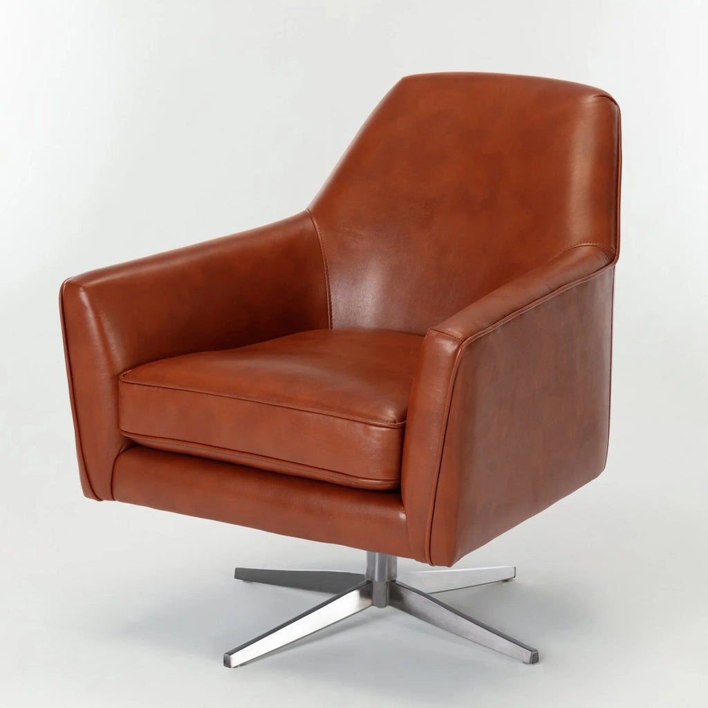 Leather Swivel Armchair C6346