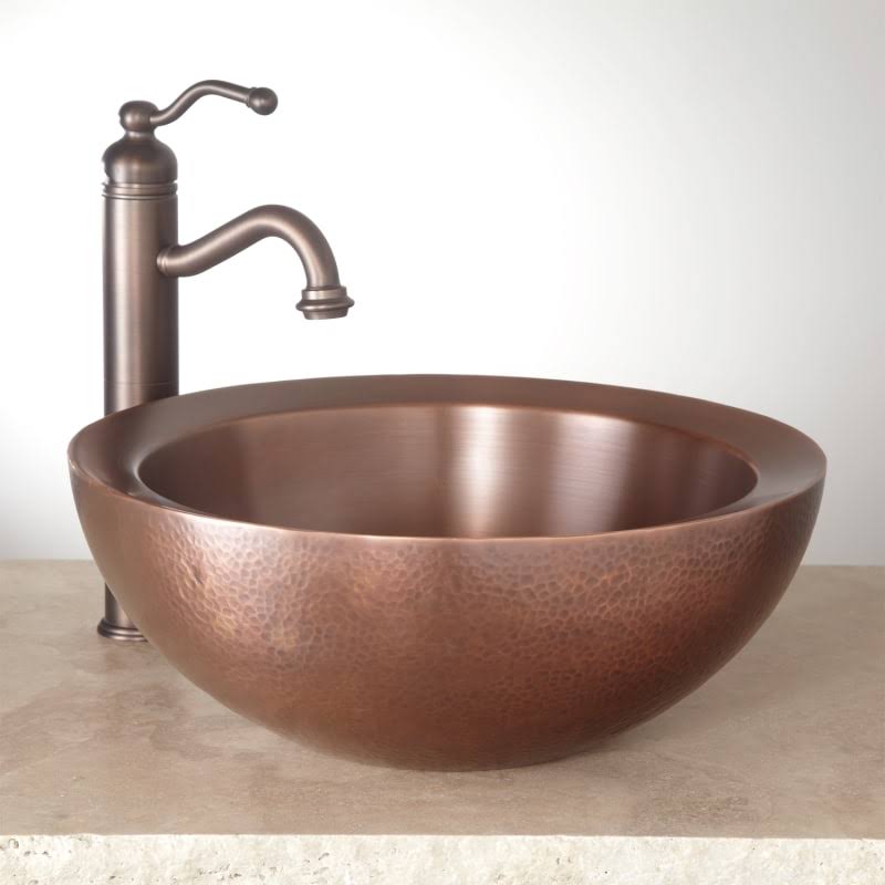 Bronze Hammered Copper Vessel G41594