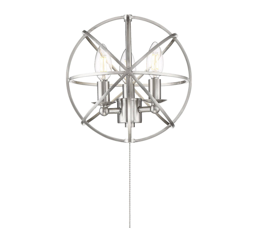 Satin Nickel Fan Light Kit R359