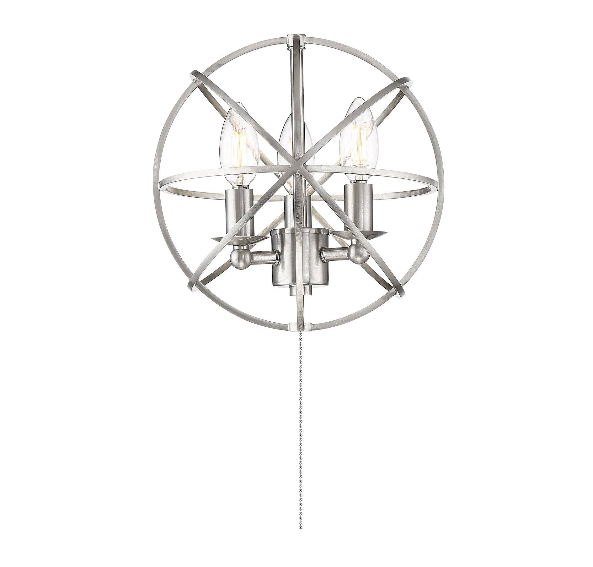 Satin Nickel Fan Light Kit R359