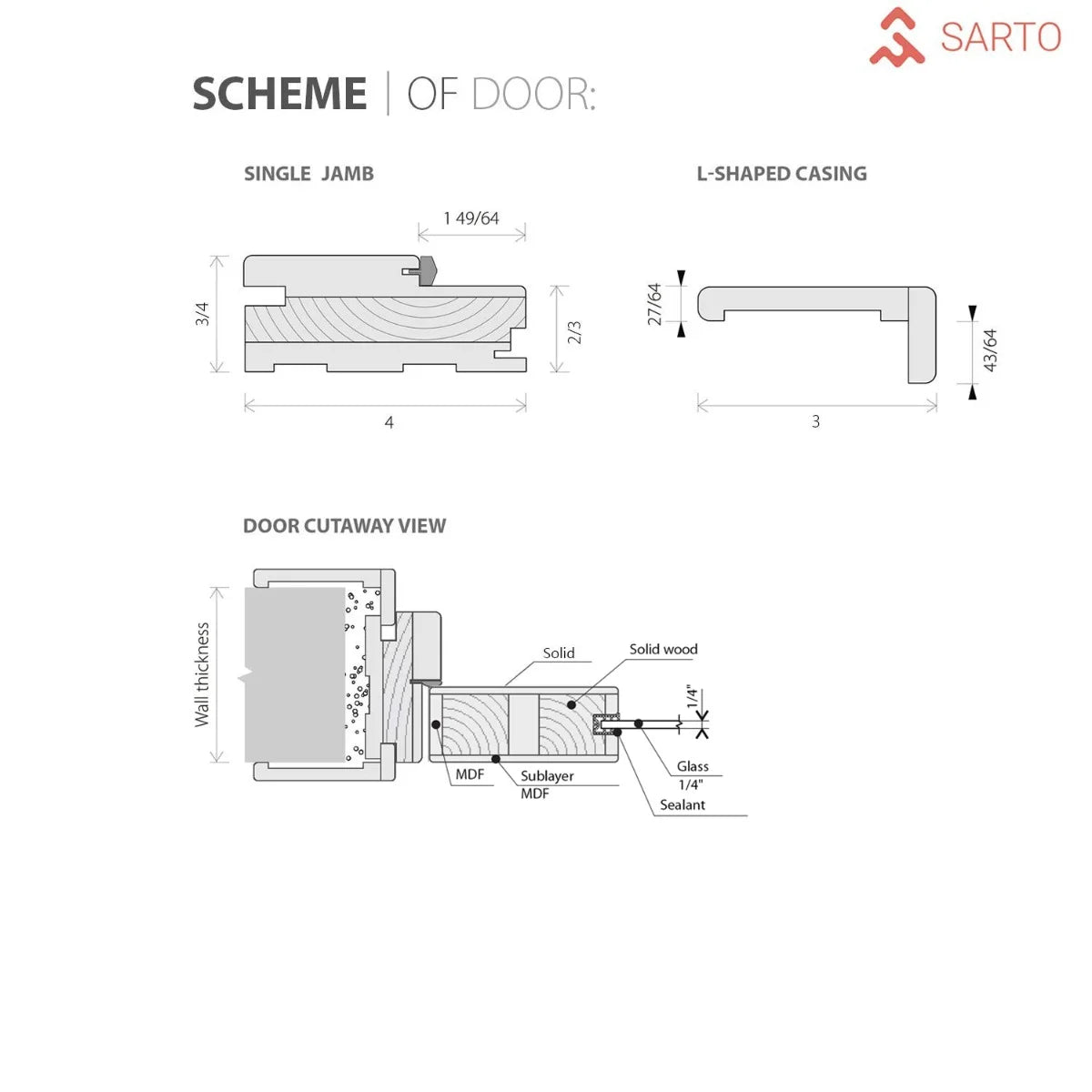 Solid French Double Doors 48 x 96 inches Wood Frosted Glass T839