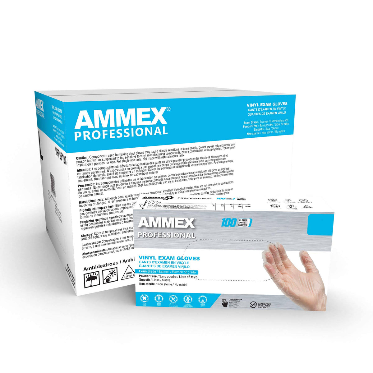 Clear Vinyl Exam Disposable Gloves (Case of 1000) Z8775