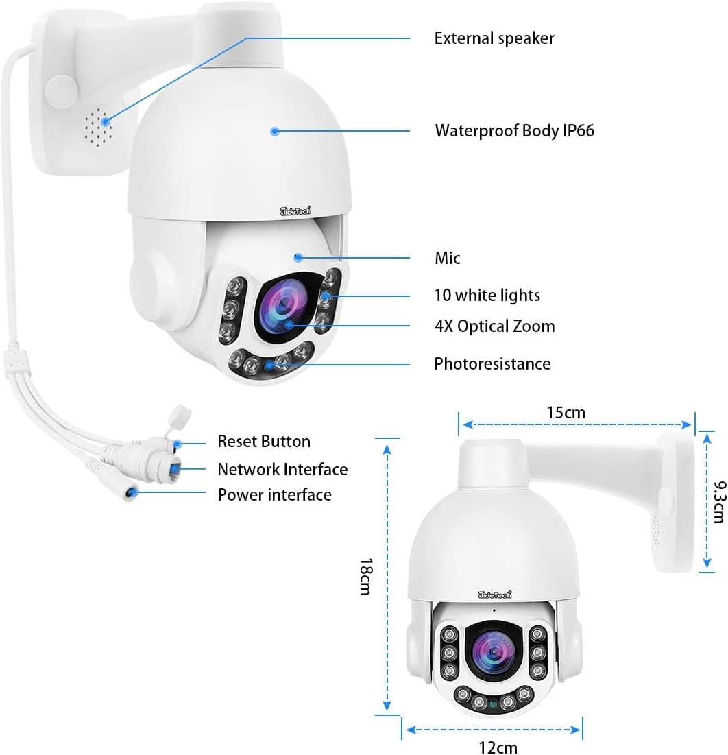 5MP PTZ POE Security Camera with 5X Optical Zoom G811834