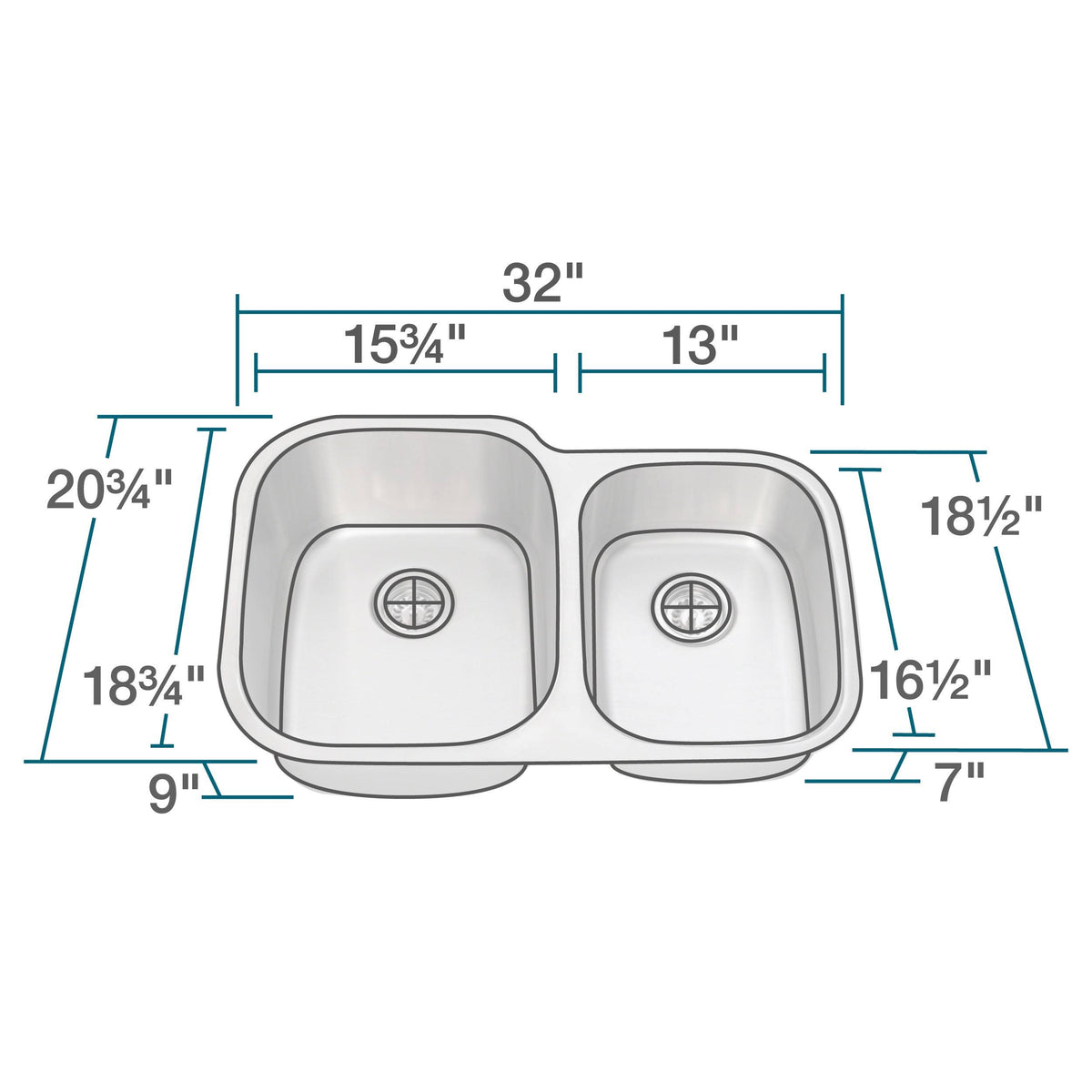 Offset Stainless Steel Sink V341278