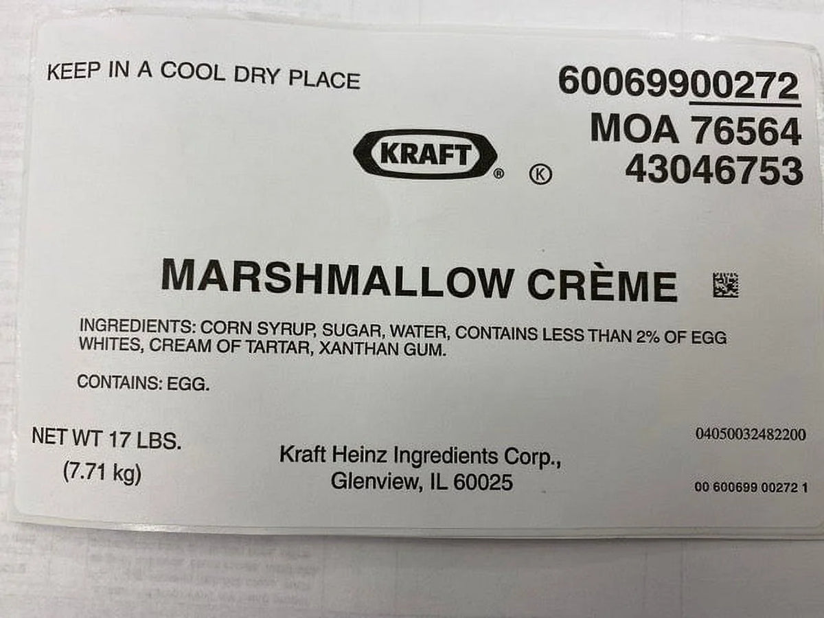 Marshmallow Cream, 17 lb V2604
