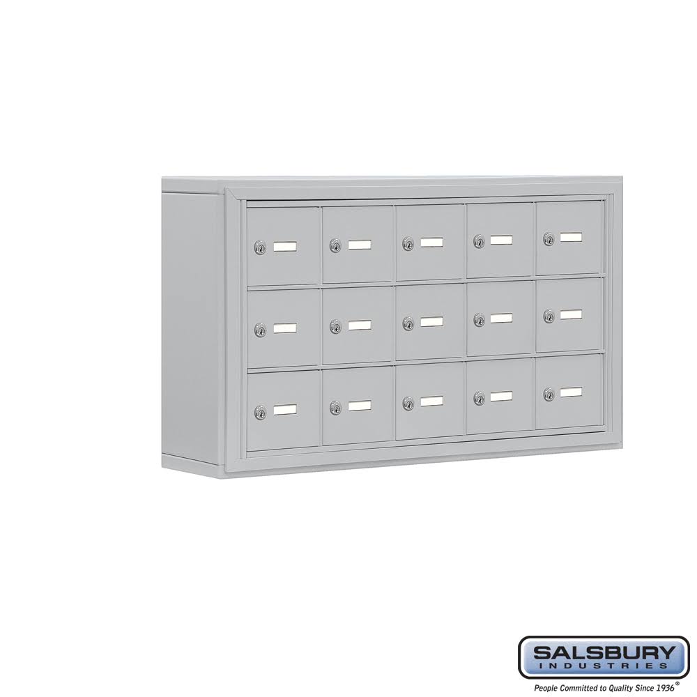 15 A Door Cell Phone Storage Locker, Aluminum, Surface Mounted H672561