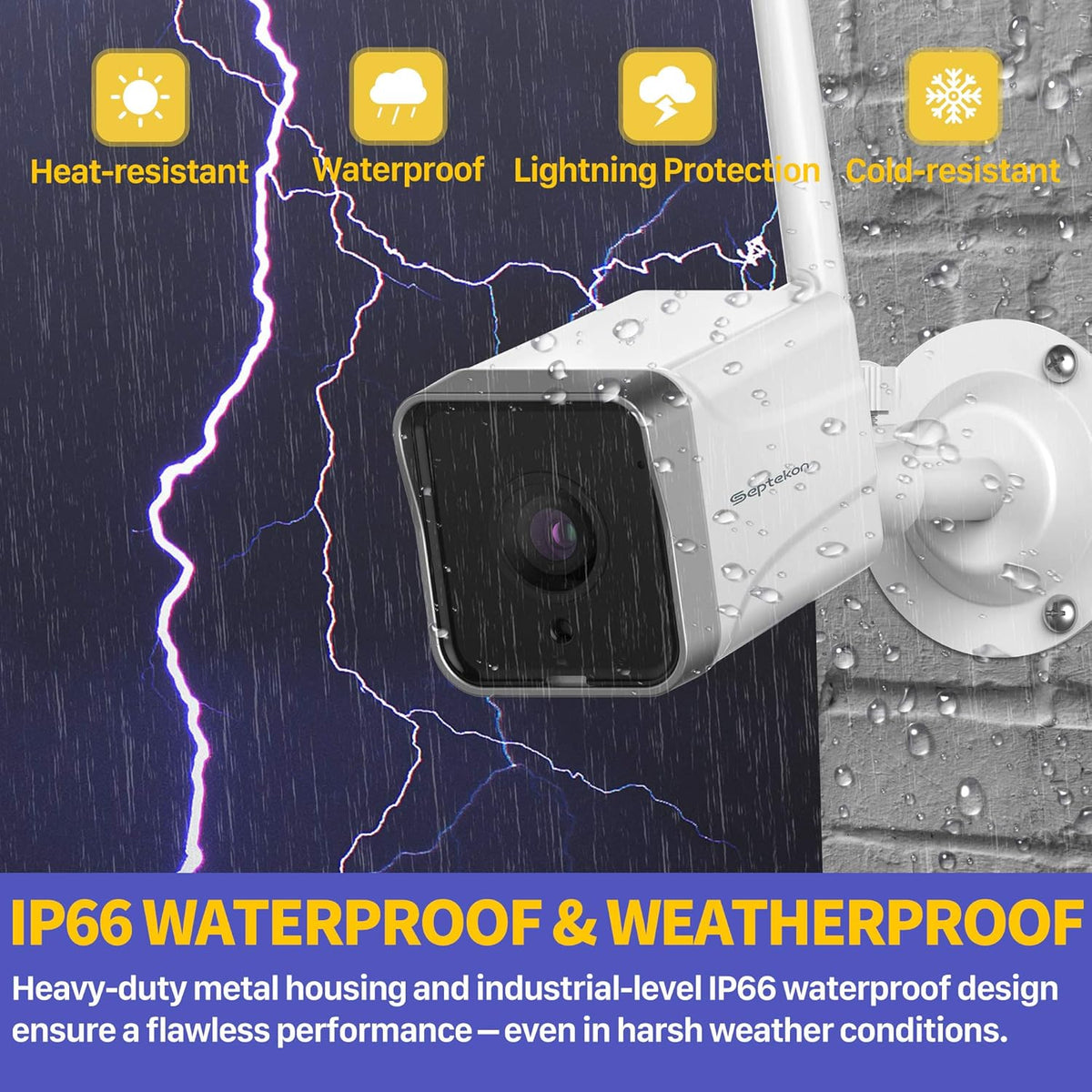 1080P WiFi Outdoor Security Camera (2 Pack) with Night Vision N842