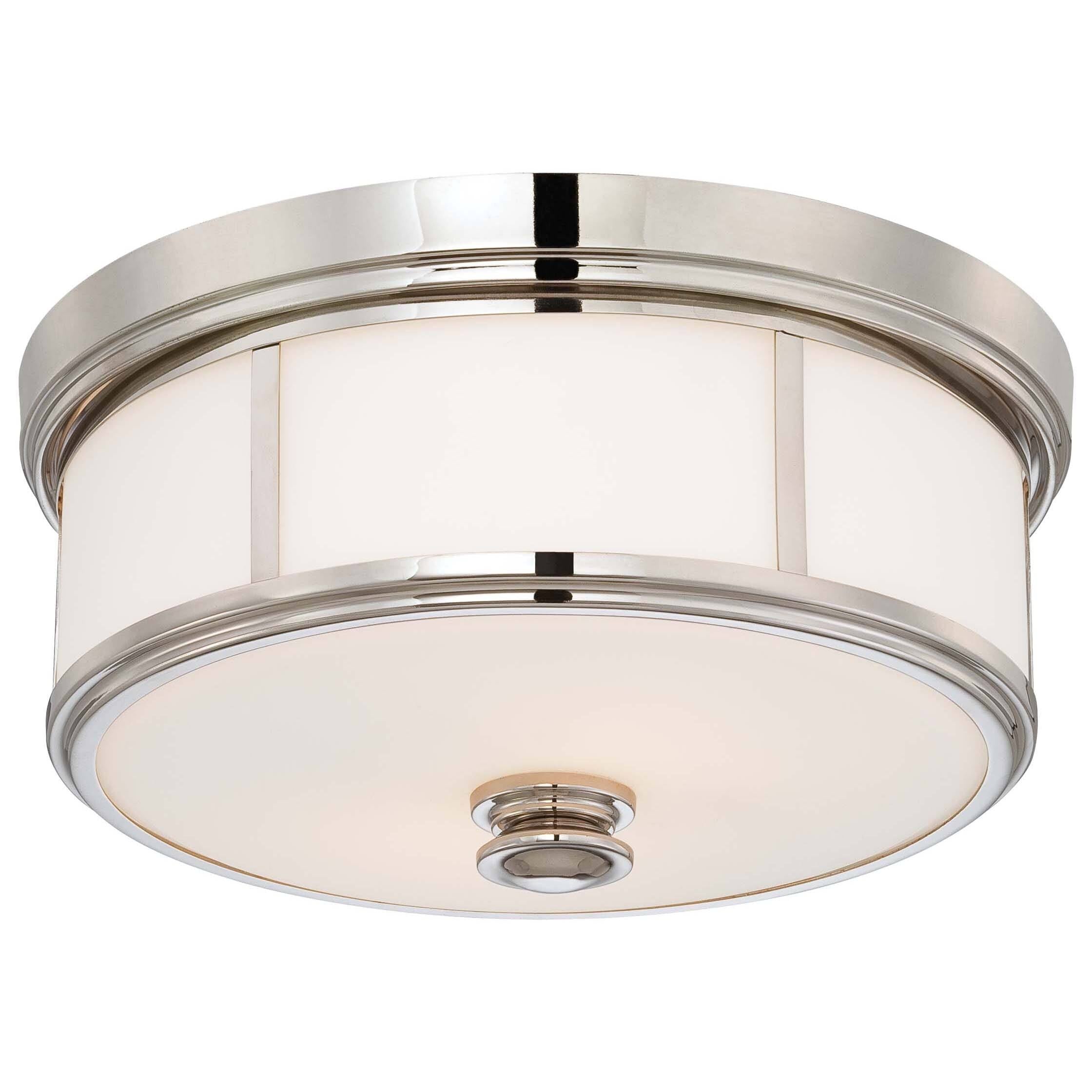 Polished Nickel 2-Light Flush Mount P186541