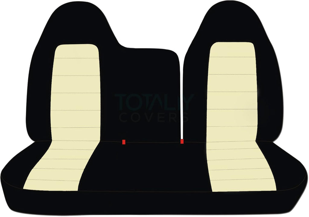 Black & Yellow Two-Tone Truck Seat Covers V739336