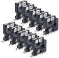 Industrial Label Tape Replacement for DYMO Rhino Label Maker, Black on White, 1/2'' x 11.5', 10-Pack L2934