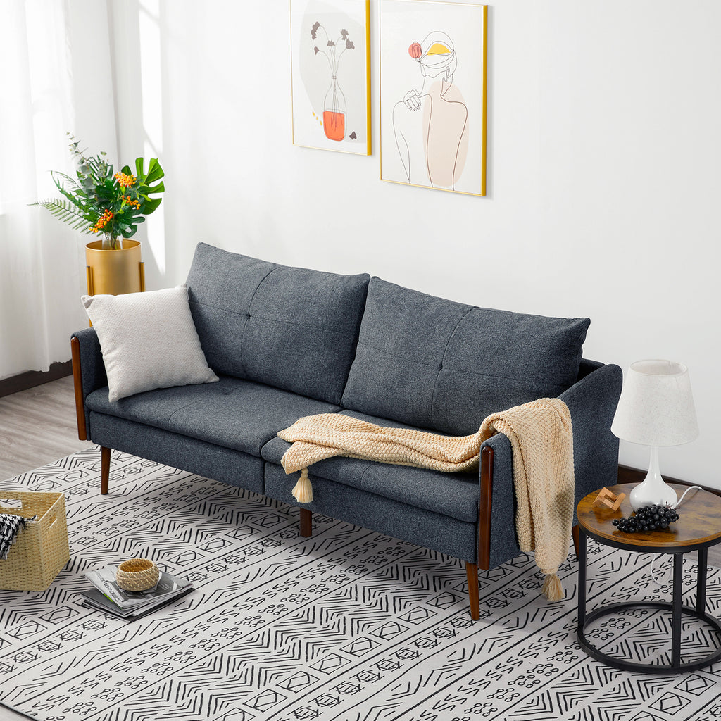 Blue 3 Seater Sofa, 74 Inch S15175