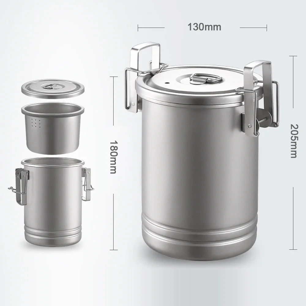 Stainless Steel Pot Portable Camping Cookware P990