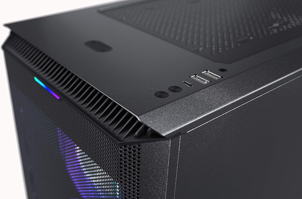 Black ATX Mid-Tower Case with Tempered Glass V86307