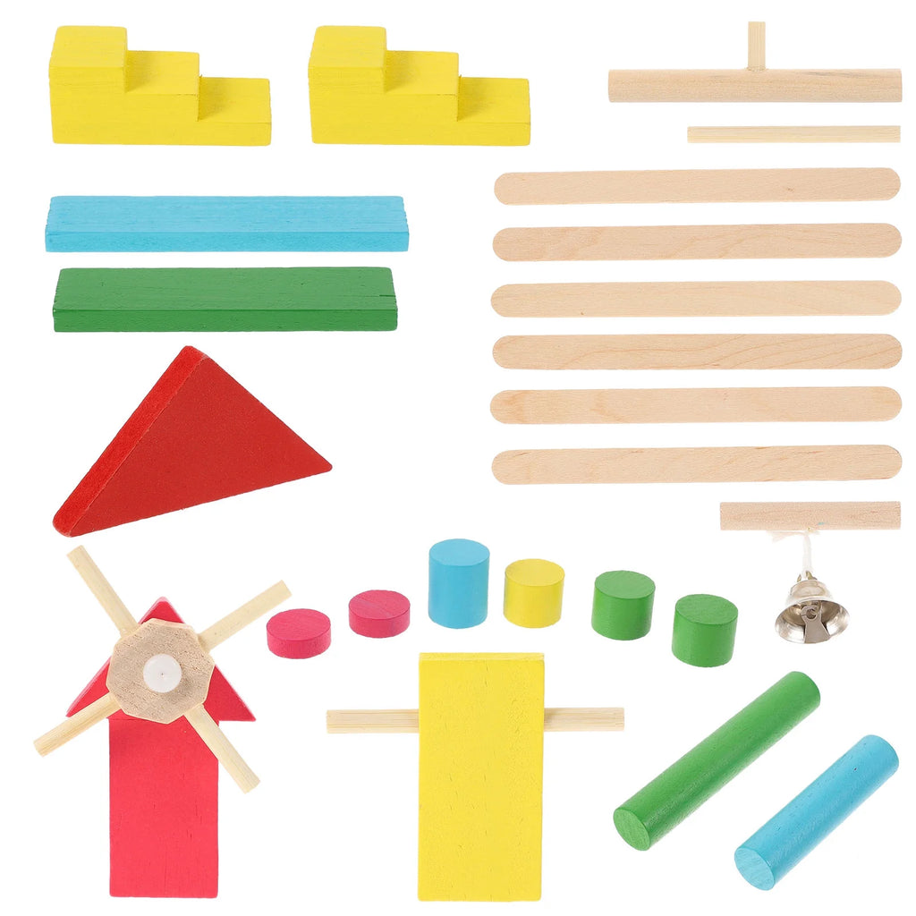 26Pcs Wooden Building Blocks Toys Kit X1697