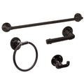 Satin Black 4-Piece Bathroom Accessory Kit Q700842