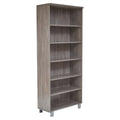 Contemporary Bookcase with 6 Shelves in Gray E7079