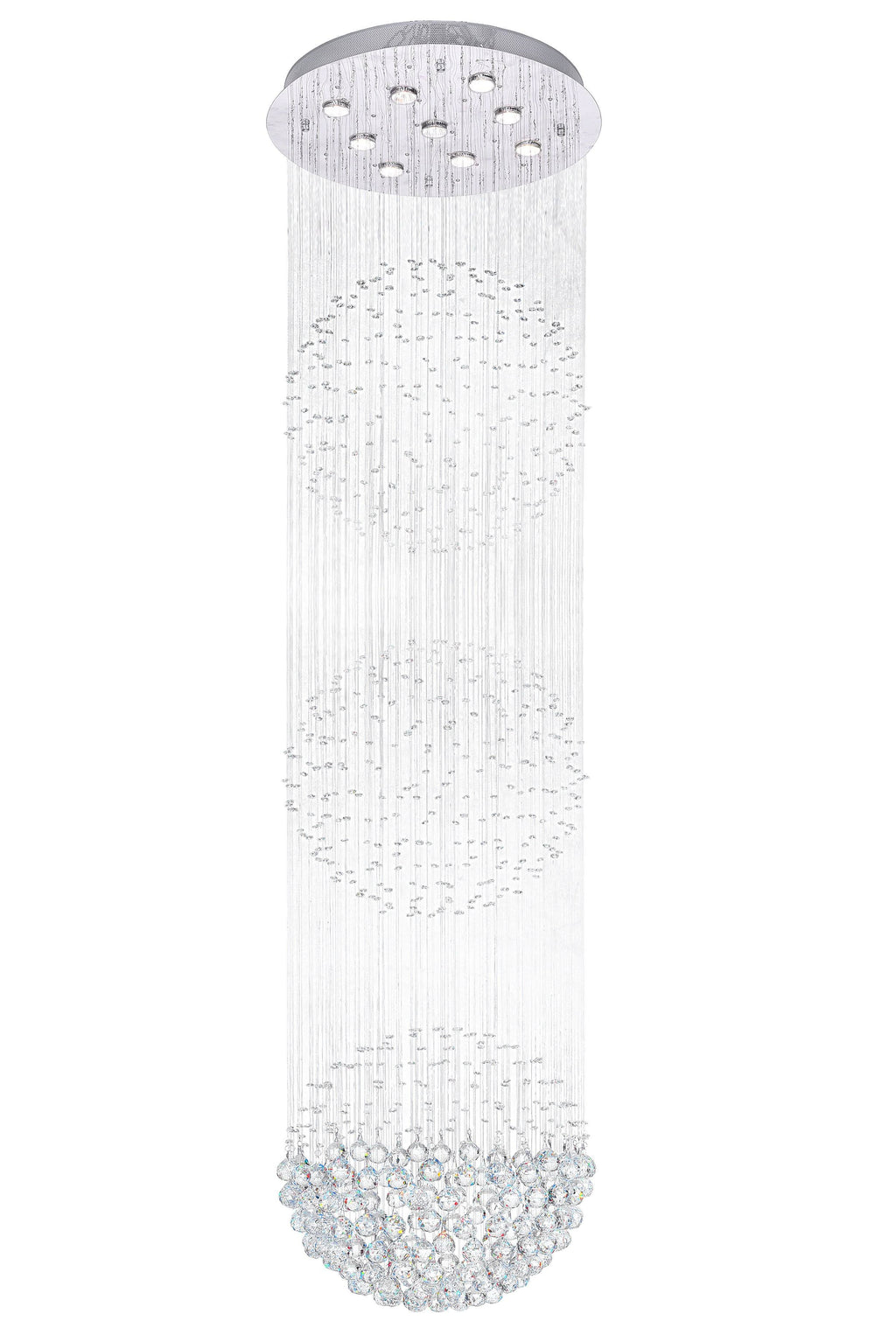 Chrome 9 Light Flush Mount C9536