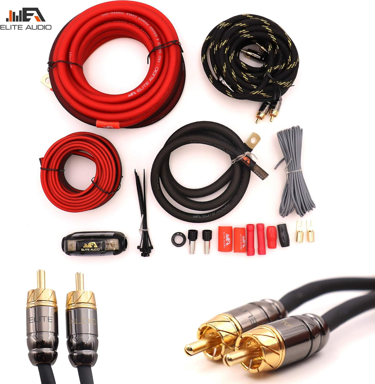0 Gauge 100% Copper Amplifier Installation Wiring Kit with 20 feet Copper Wire O87924