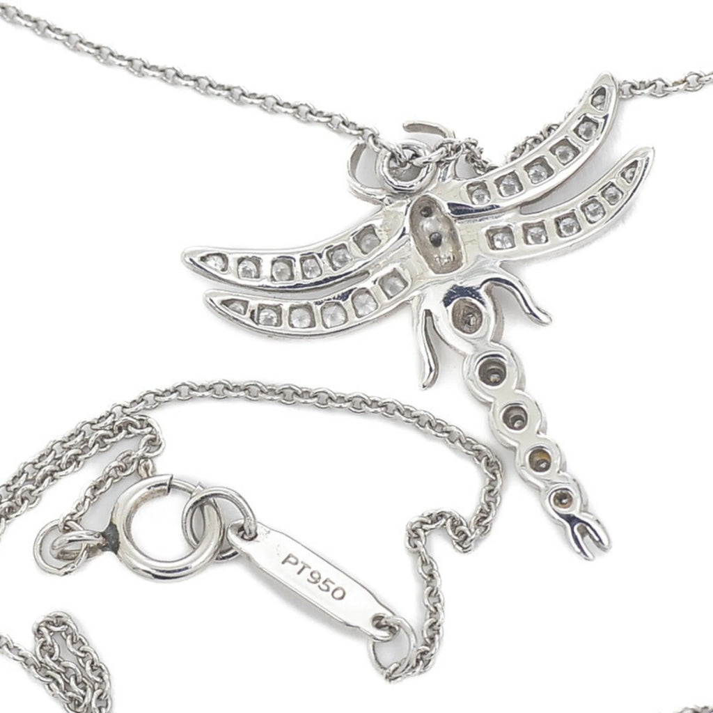 Dragonfly Motif Necklace Pt950 Diamond W172449