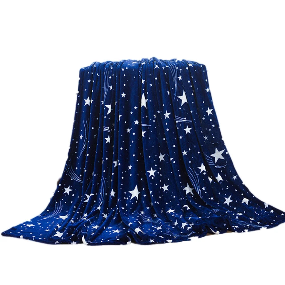 Dark Blue Micro Plush Fleece Throw Blanket R416